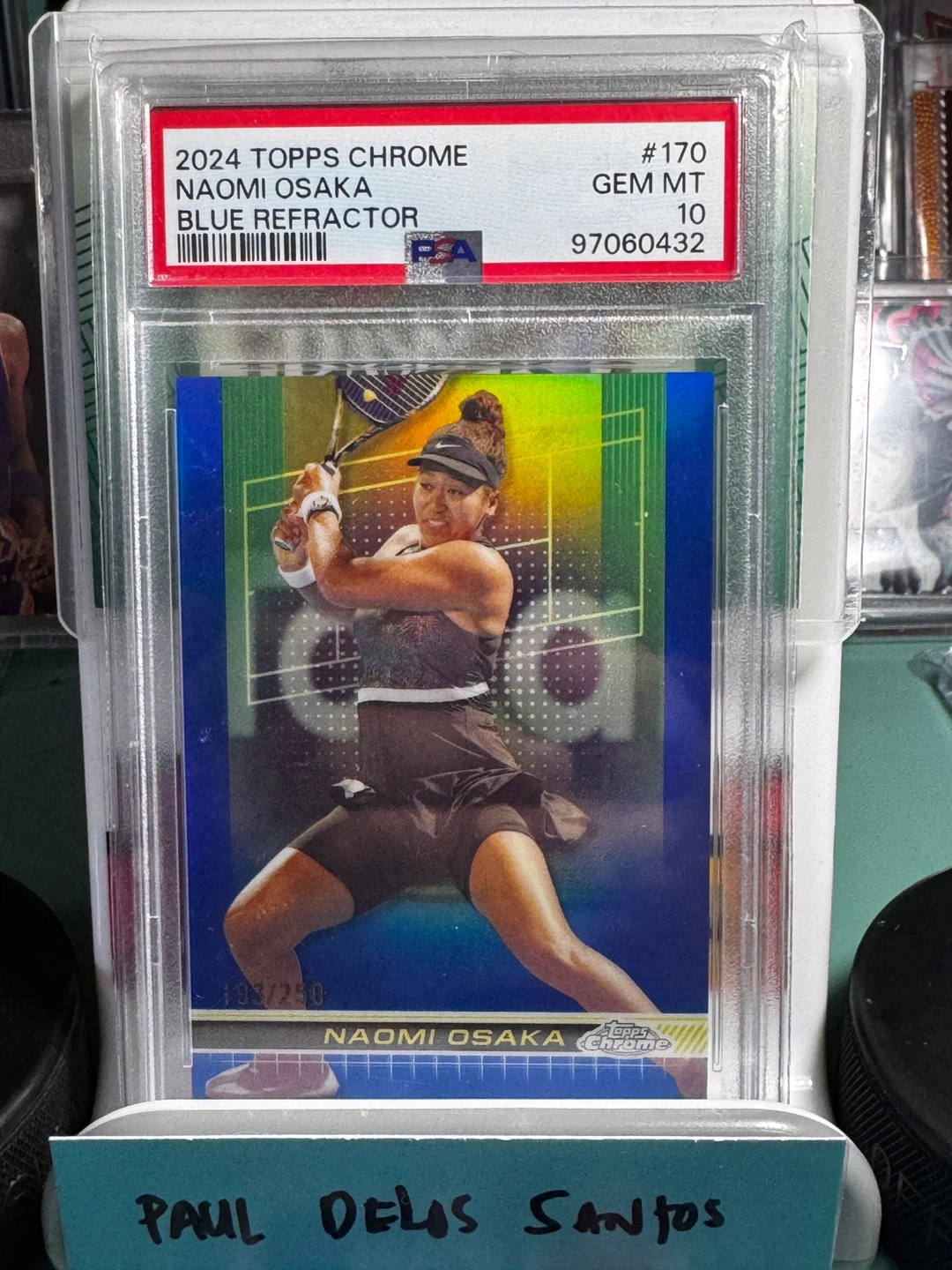 2024 Topps Chrome Naomi Osaka Blue Refractor #170 Gem MT 10