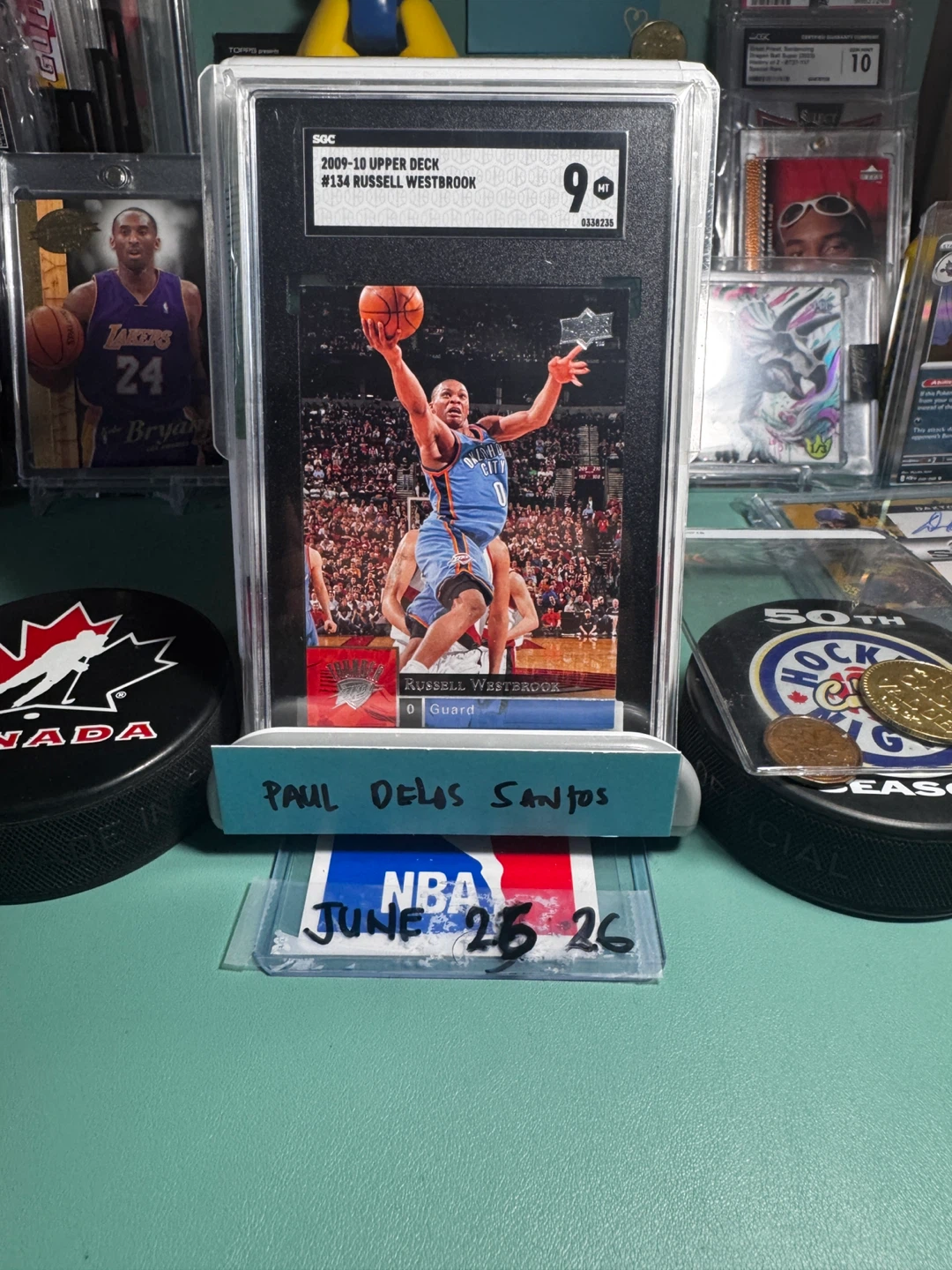 2009-10 Upper Deck Russell Westbrook #134 SGC 9 Mint Card - photo 3