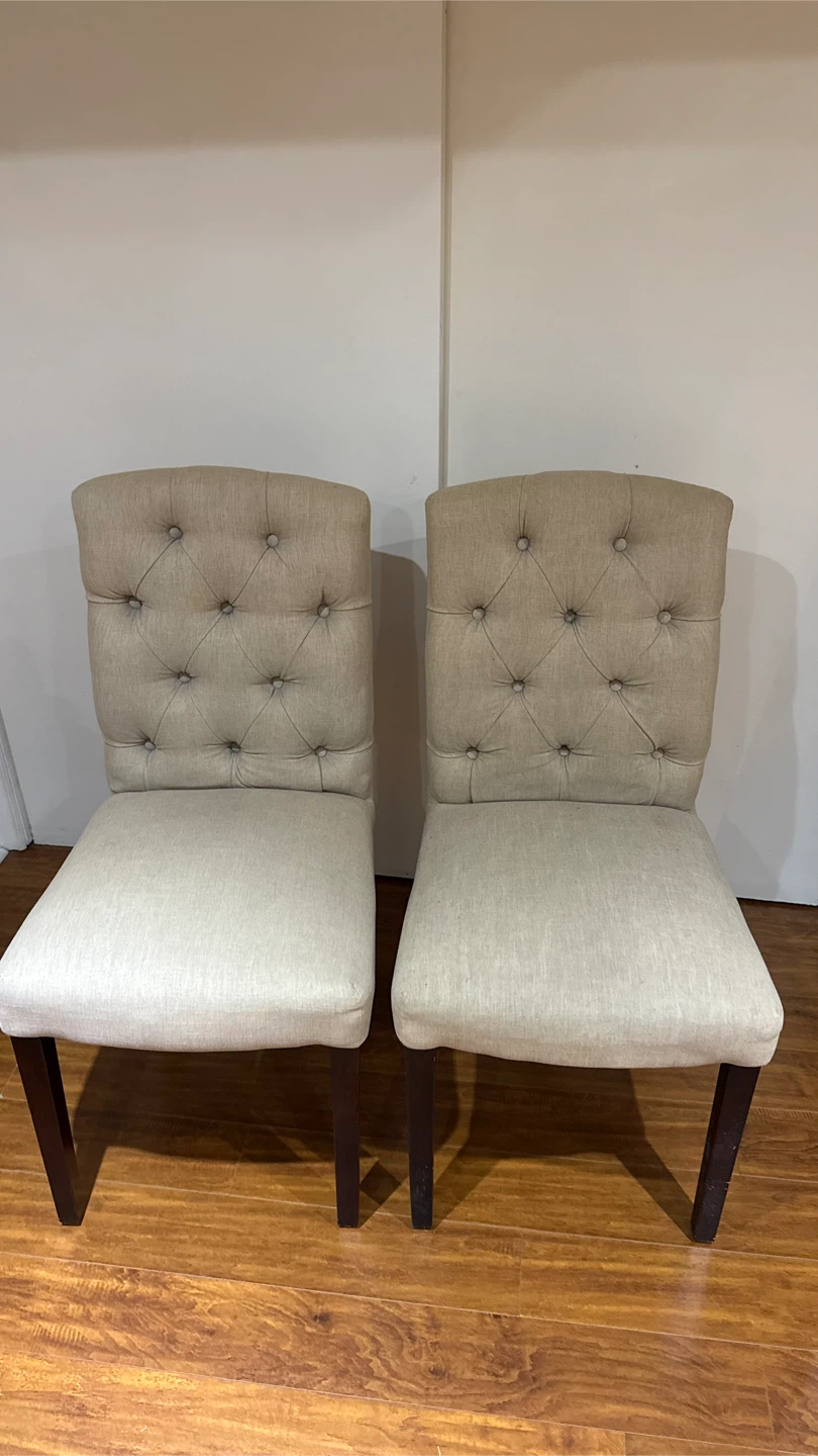 Tufted Upholstered Dining Chairs - Set of 2 - photo 2