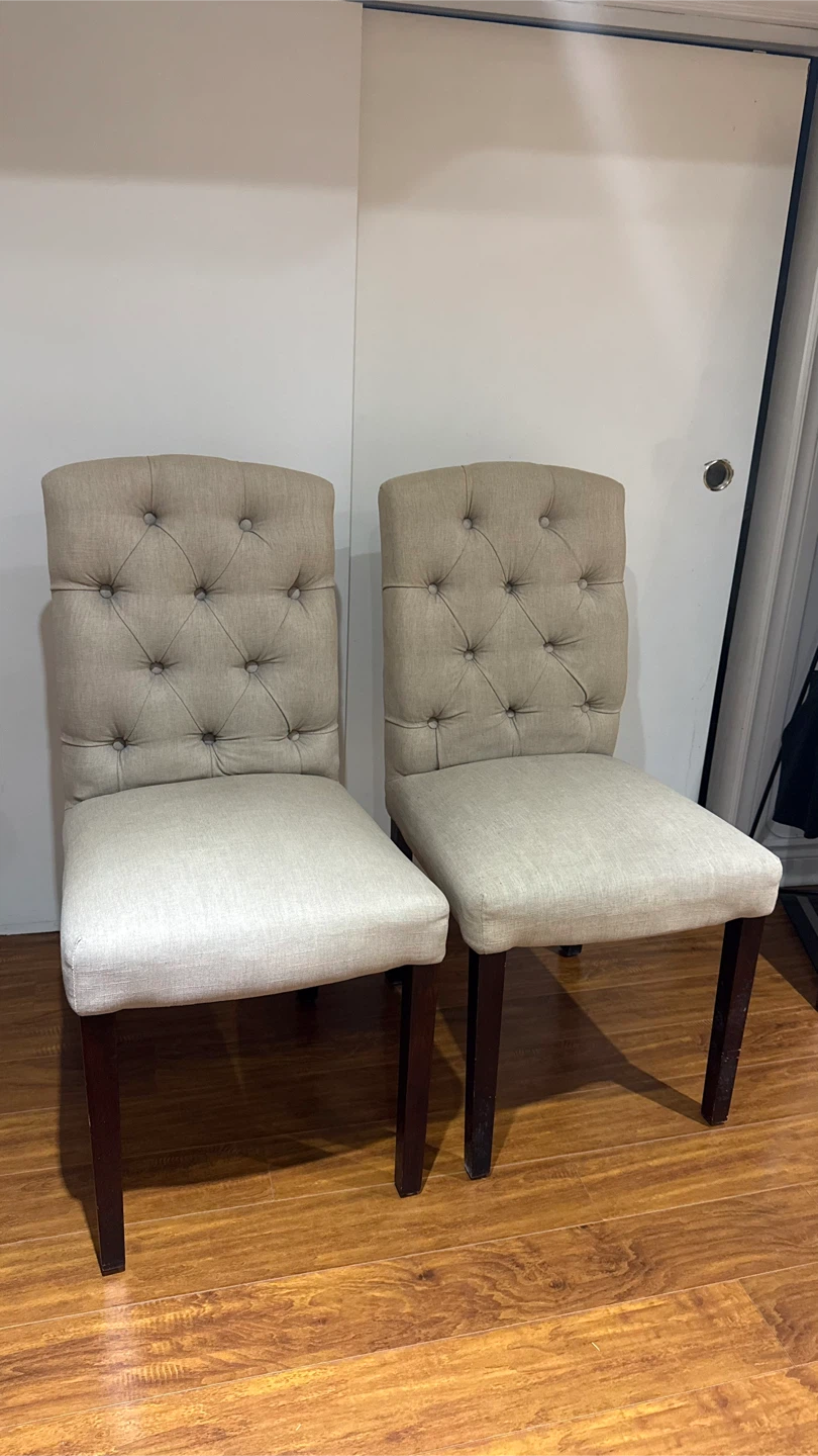 Tufted Upholstered Dining Chairs - Set of 2 - photo 3
