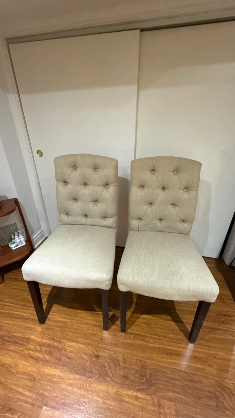 Tufted Upholstered Dining Chairs - Set of 2 - photo 4