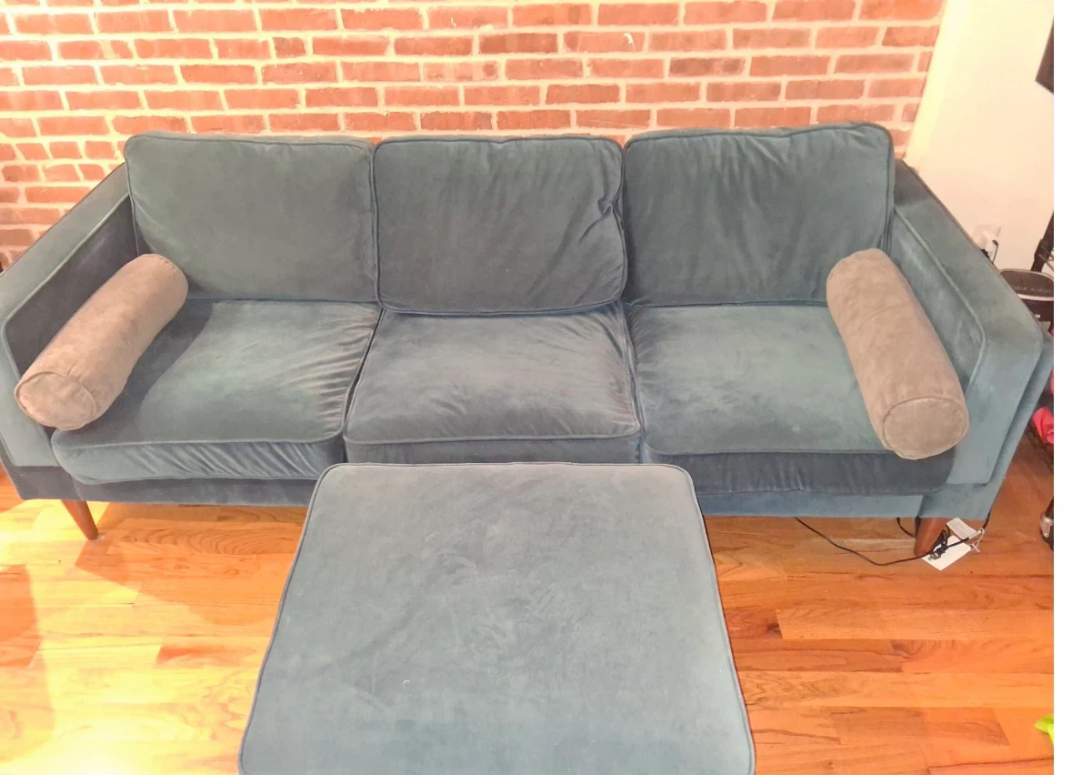 Couch Albany Park Blue 3+ Seater Sofa