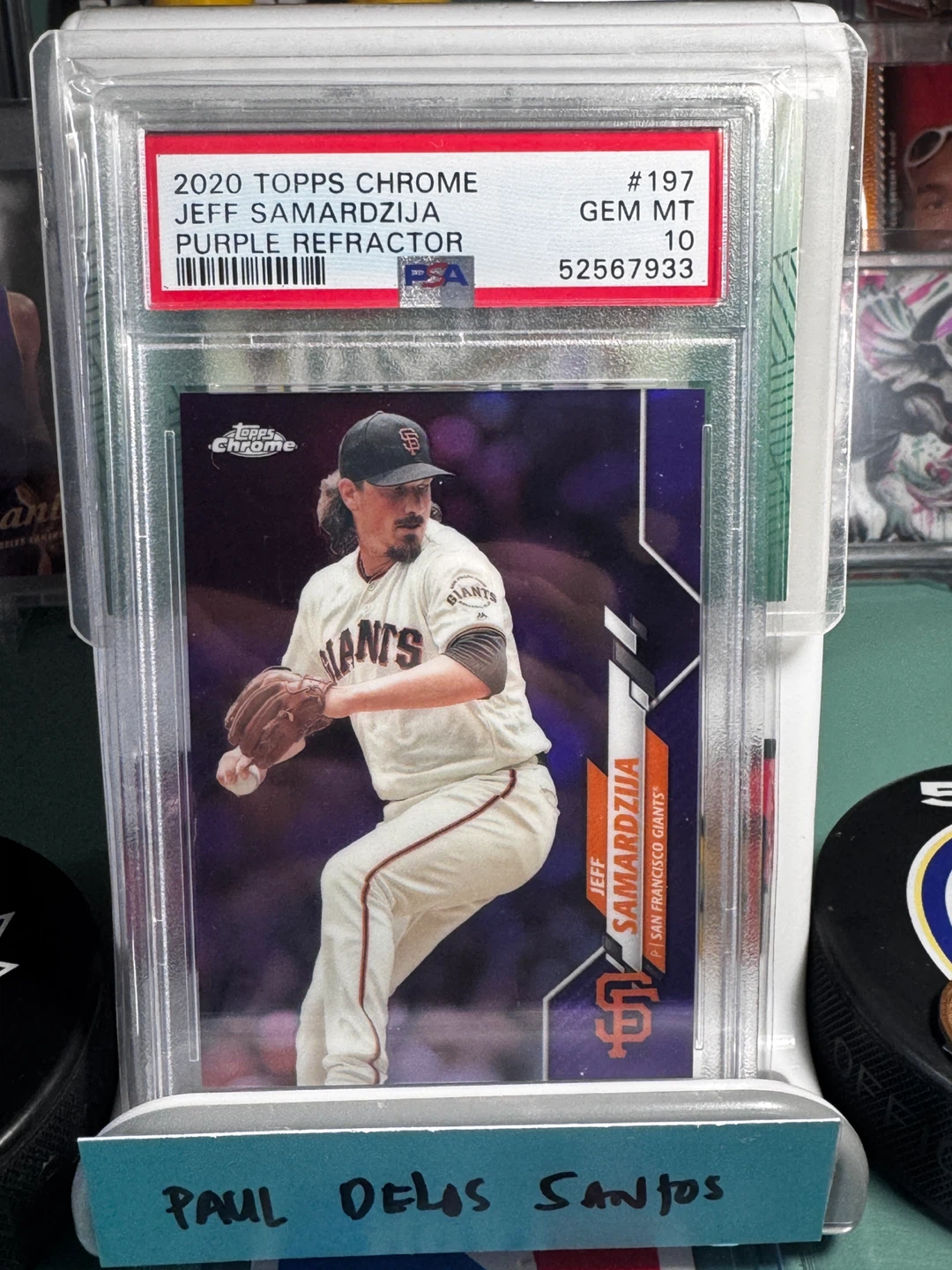 2020 Topps Chrome Jeff Samardzija Purple Refractor #197 PSA 10