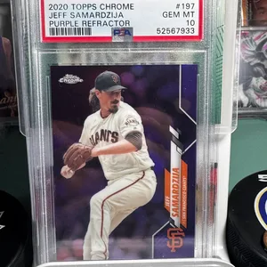 2020 Topps Chrome Jeff Samardzija Purple Refractor #197 PSA 10