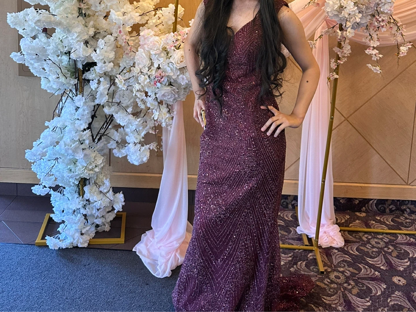 Burgundy Formal Dress - Worn Once, Excellent Condition - photo 3