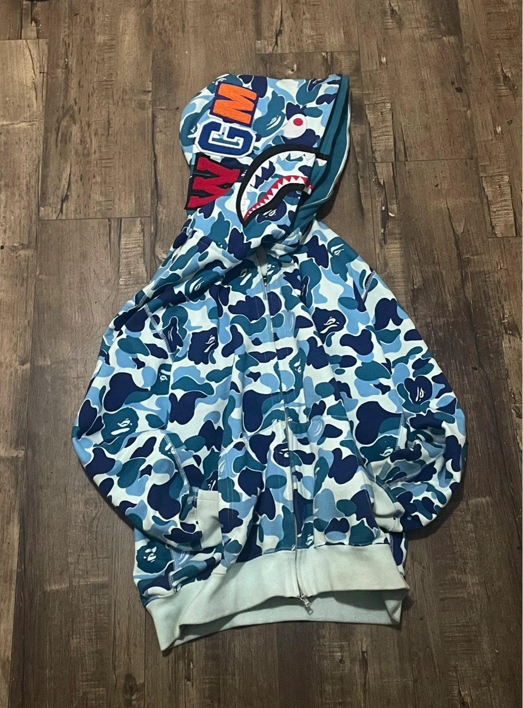 A Bathing Ape Rare Full Zip Double Hoodie