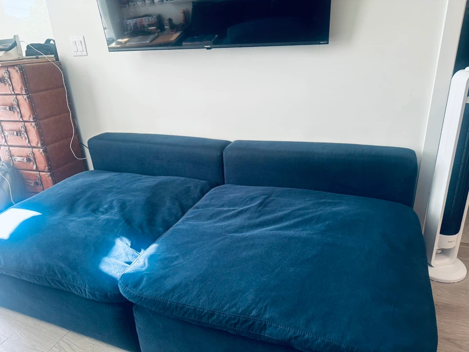 Blue modular sofa section - photo 2