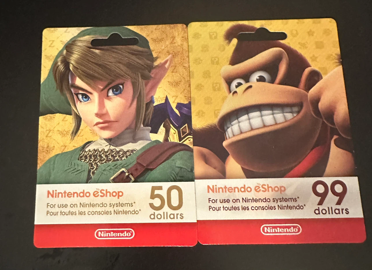 Nintendo eShop Gift Cards - $50 and $99