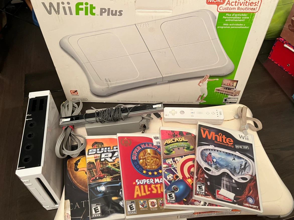 Nintendo Wii Fit Plus Bundle with Games