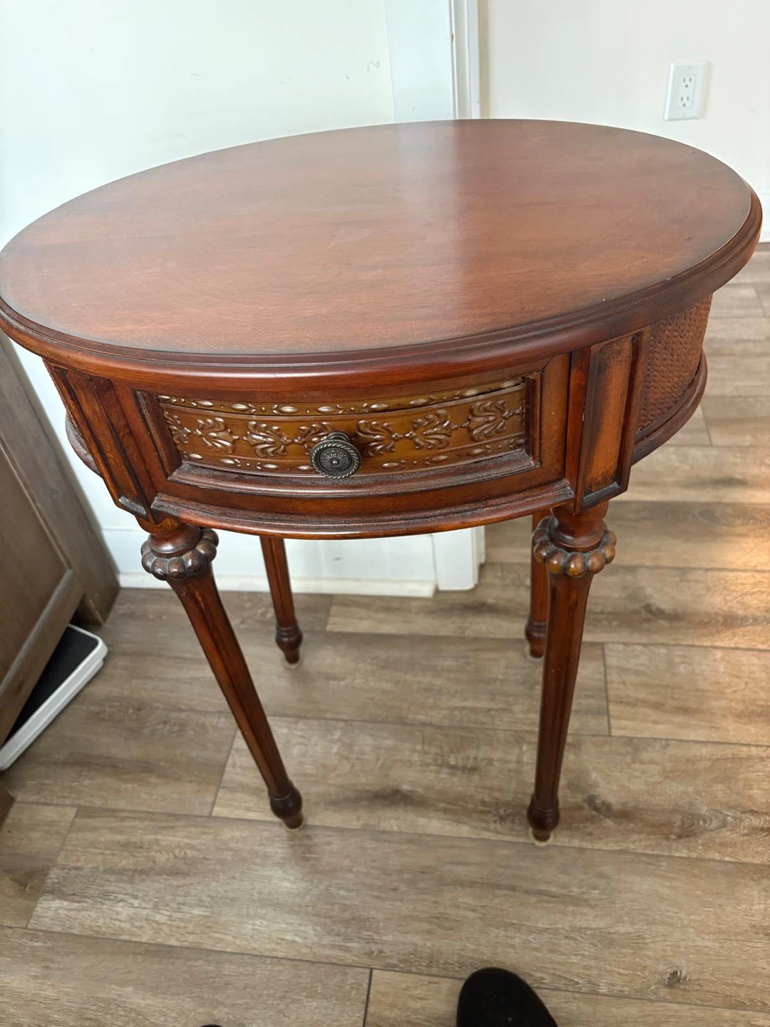 Wooden Accent Table with Drawer