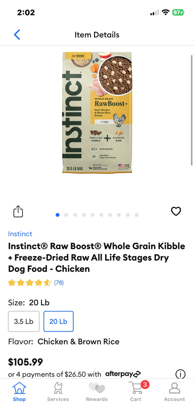 20lbs Brand New Instinct Dog Food - photo 5