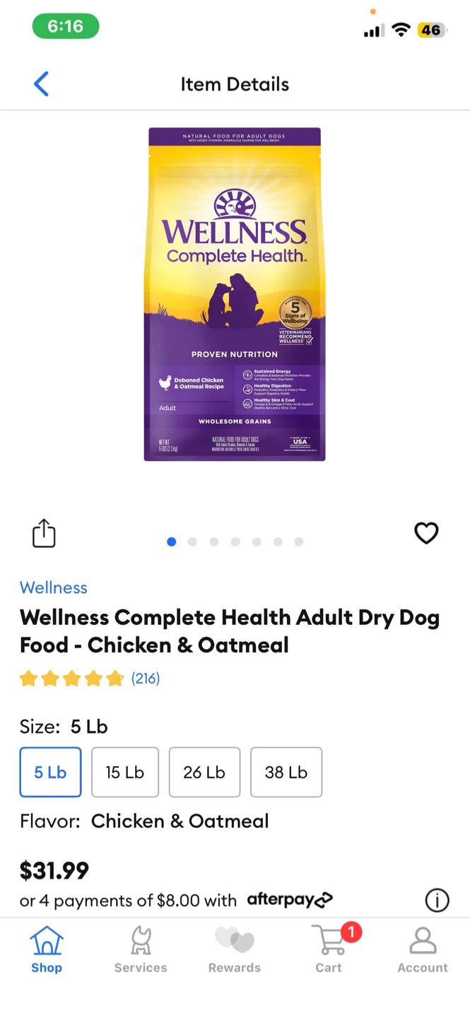5lbs Wellness Dog Food - photo 4