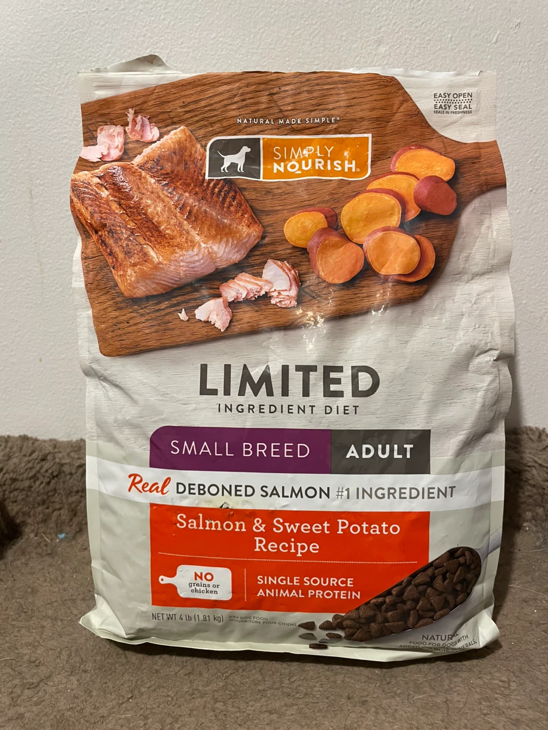 4lbs Simply Nourish Dog Food (Chicken Free)