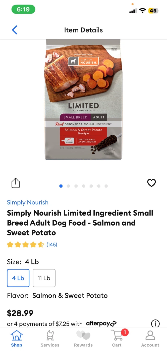 4lbs Simply Nourish Dog Food (Chicken Free) - photo 3