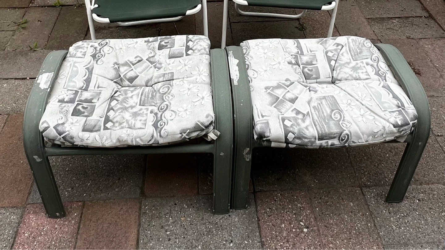 Set of 2 Patio Ottomans - photo 2