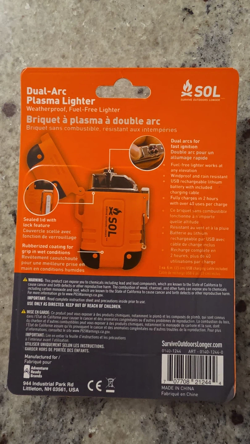 SOL Dual-Arc Plasma Lighter - Orange - photo 2