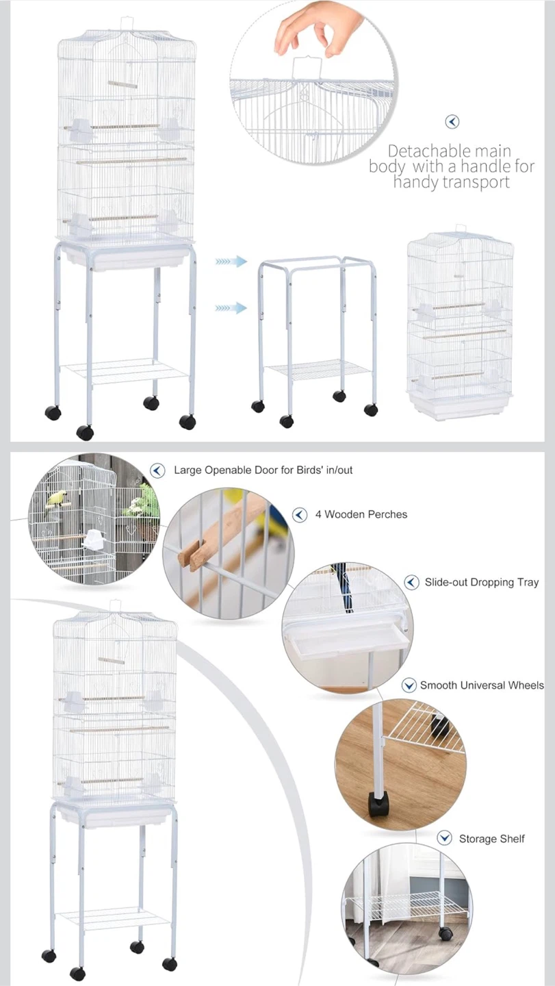 Large Bird Cage with Stand - Used - photo 2