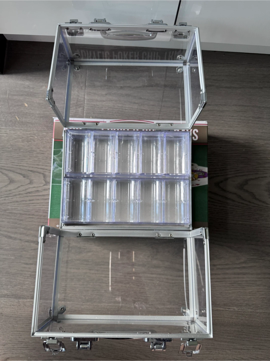 Brand New Acrylic Poker Chip Trays + Aluminum Carrying Case - photo 3
