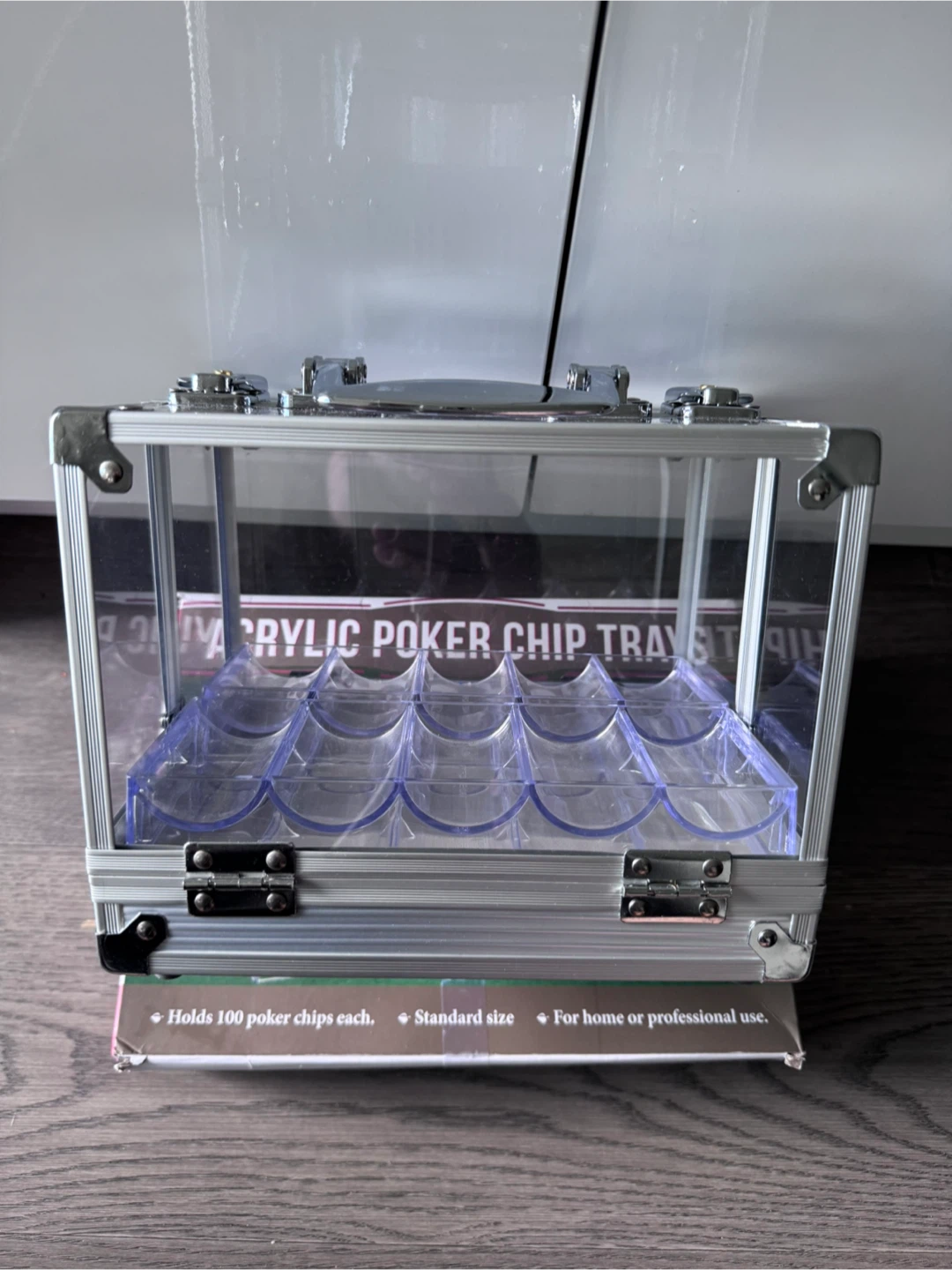 Brand New Acrylic Poker Chip Trays + Aluminum Carrying Case - photo 4