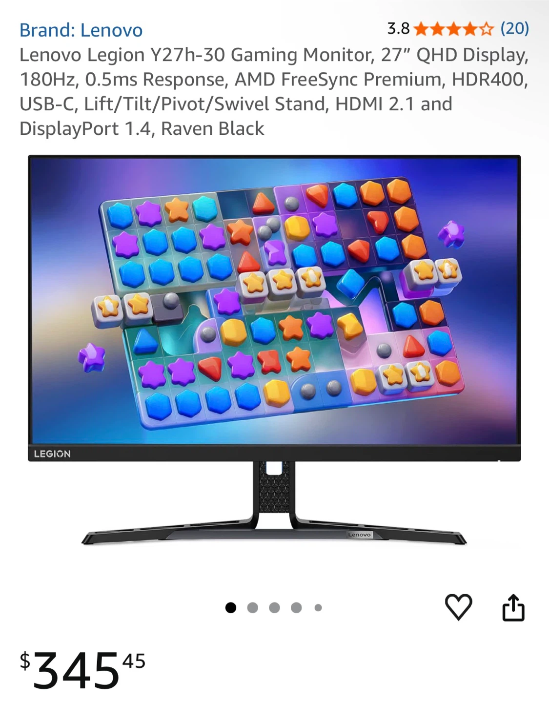 Lenovo Legion Y27h-30 Gaming Monitor - photo 3