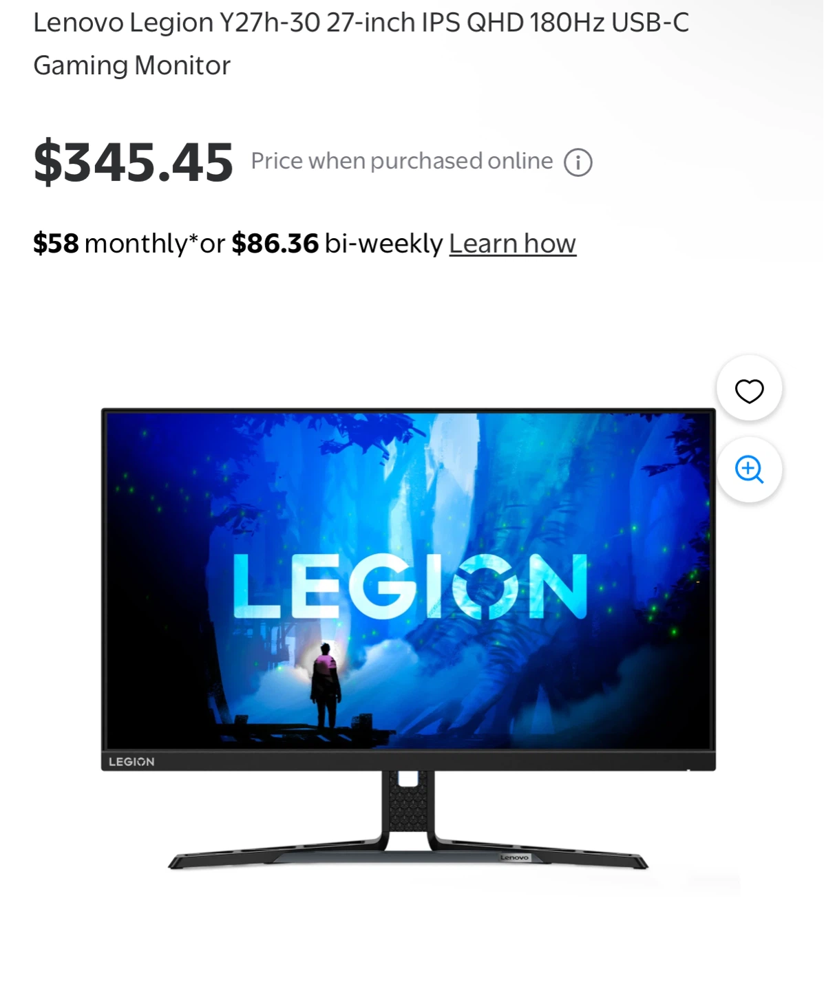 Lenovo Legion Y27h-30 Gaming Monitor - photo 2