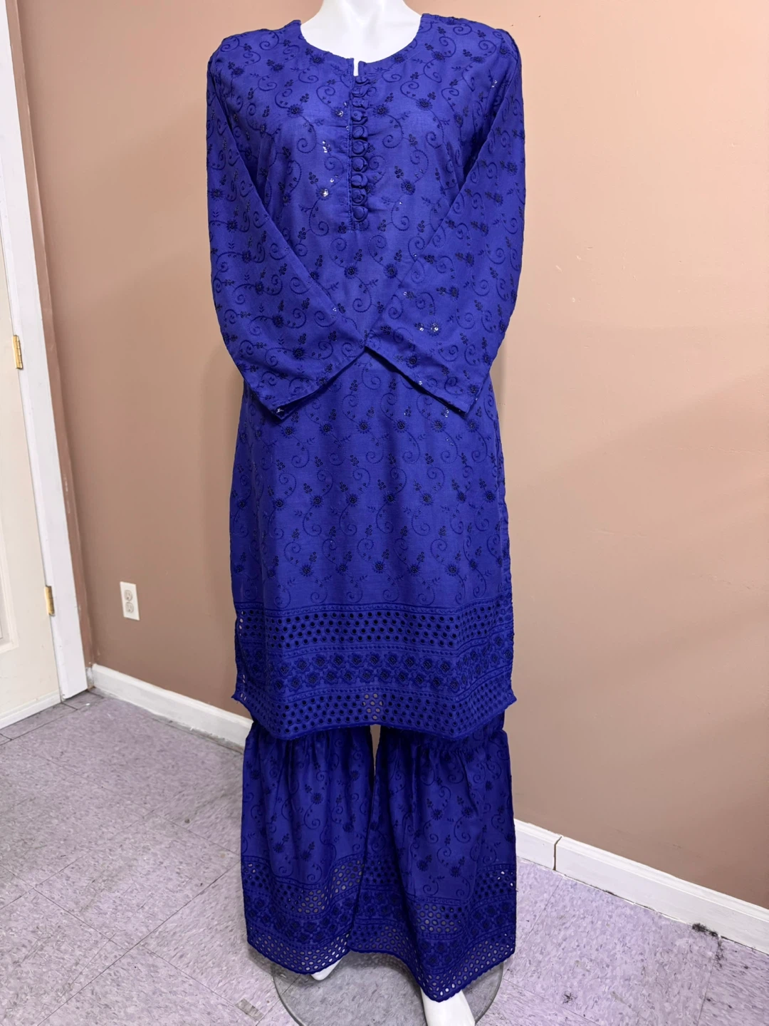 Pakistani cotton embroidered 2pc dress