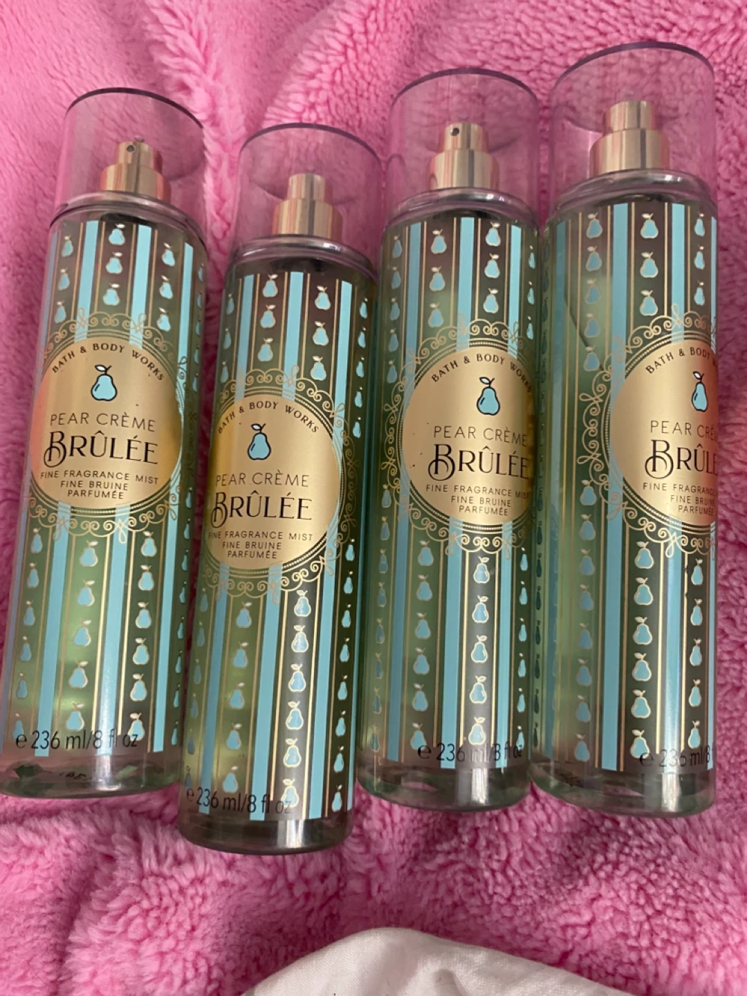 Bath and Body Works Pear Crème Brûlée x4 set