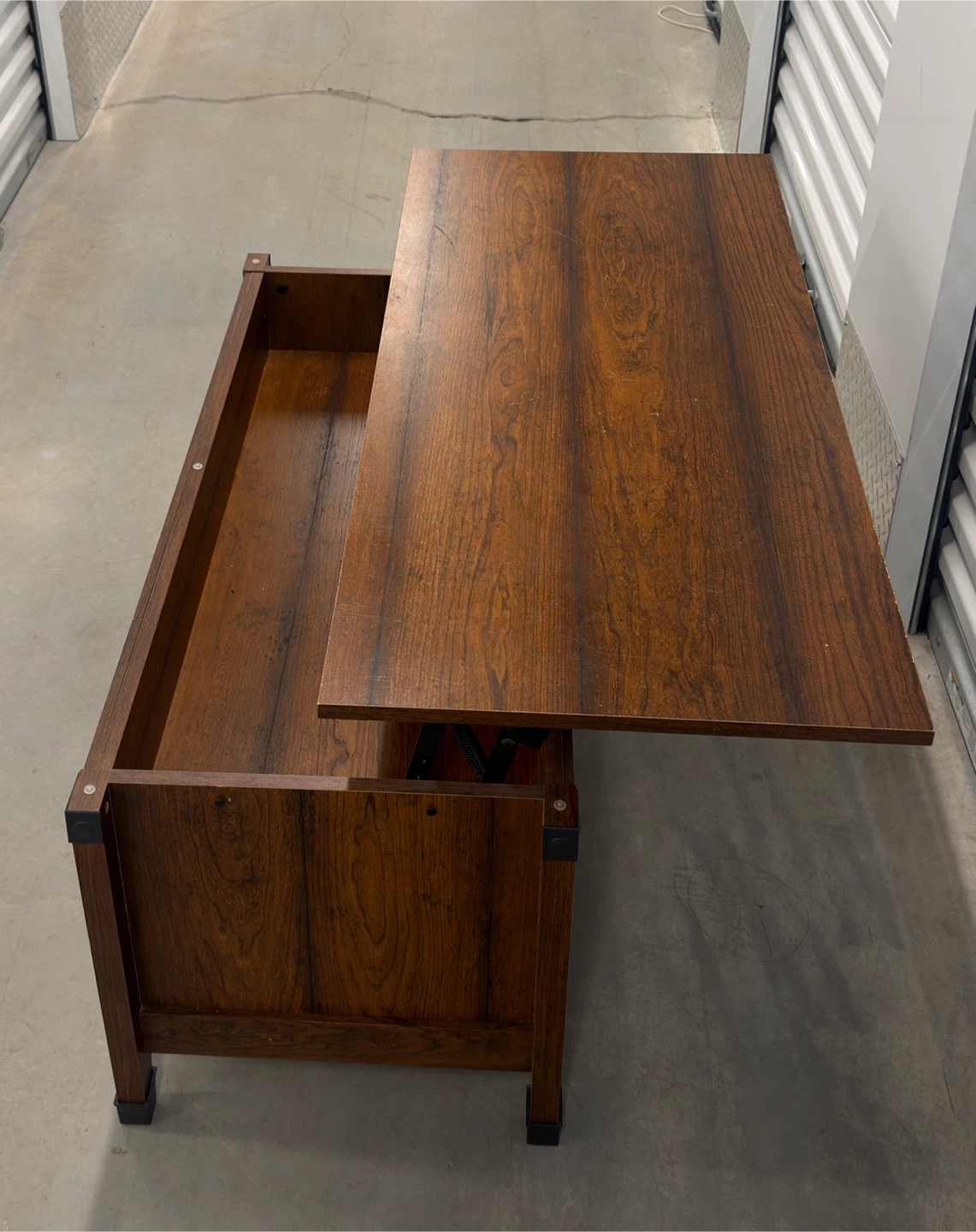 Lift Top Coffee Table with Hidden Storage & Open Shelves - photo 4