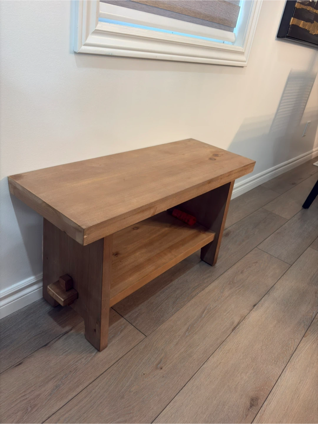 Solid Wood Entryway Bench - photo 2