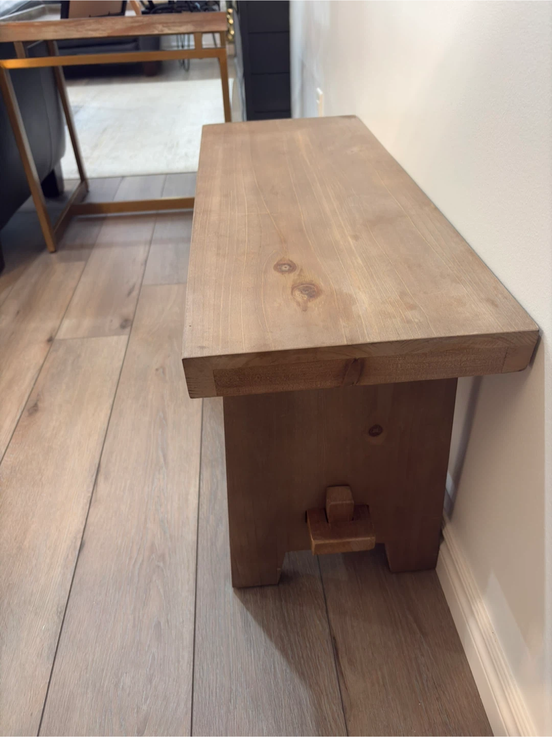 Solid Wood Entryway Bench - photo 4