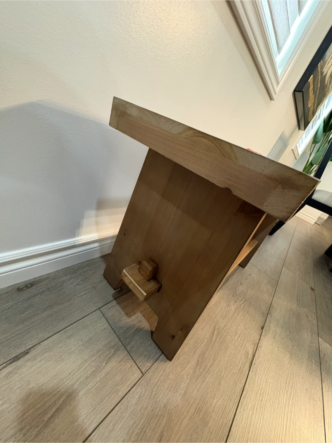 Solid Wood Entryway Bench - photo 5