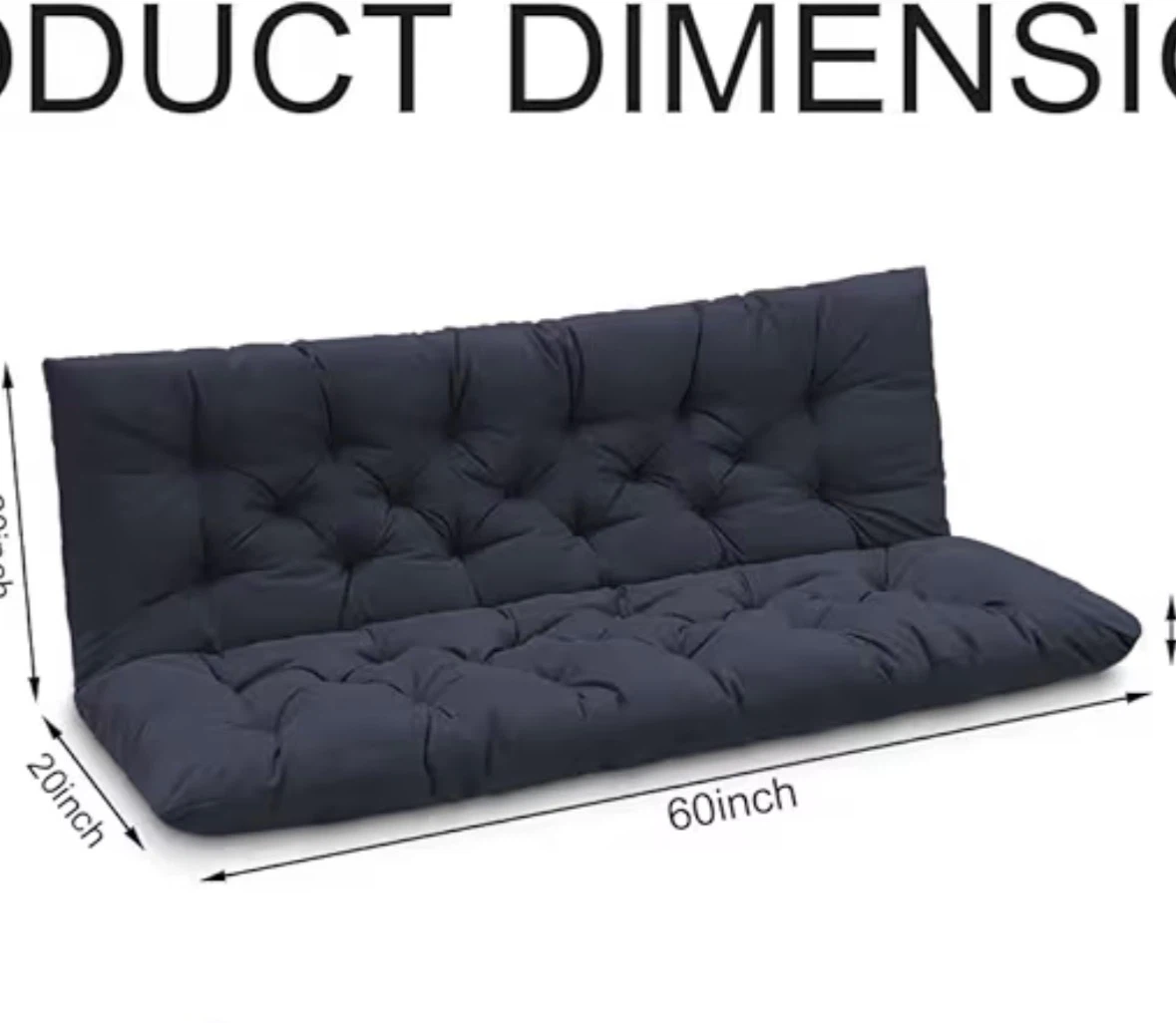 LCYY.TG Outdoor Swing Cushion Replacement with Backrest