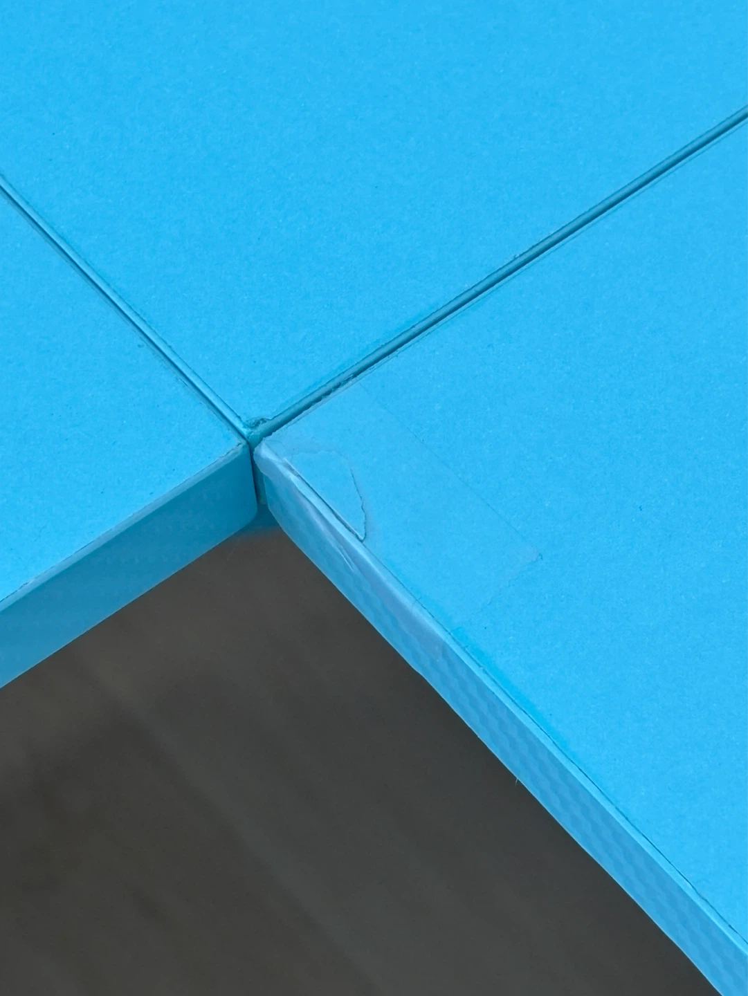 Light Blue L-Shaped Desk with Shelf - photo 2