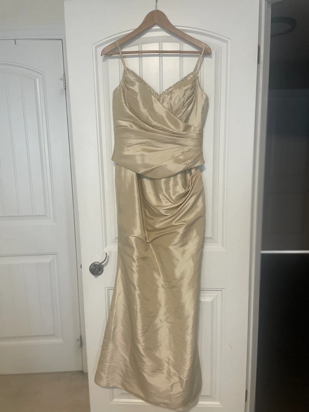 Gold Beaded Formal Dress