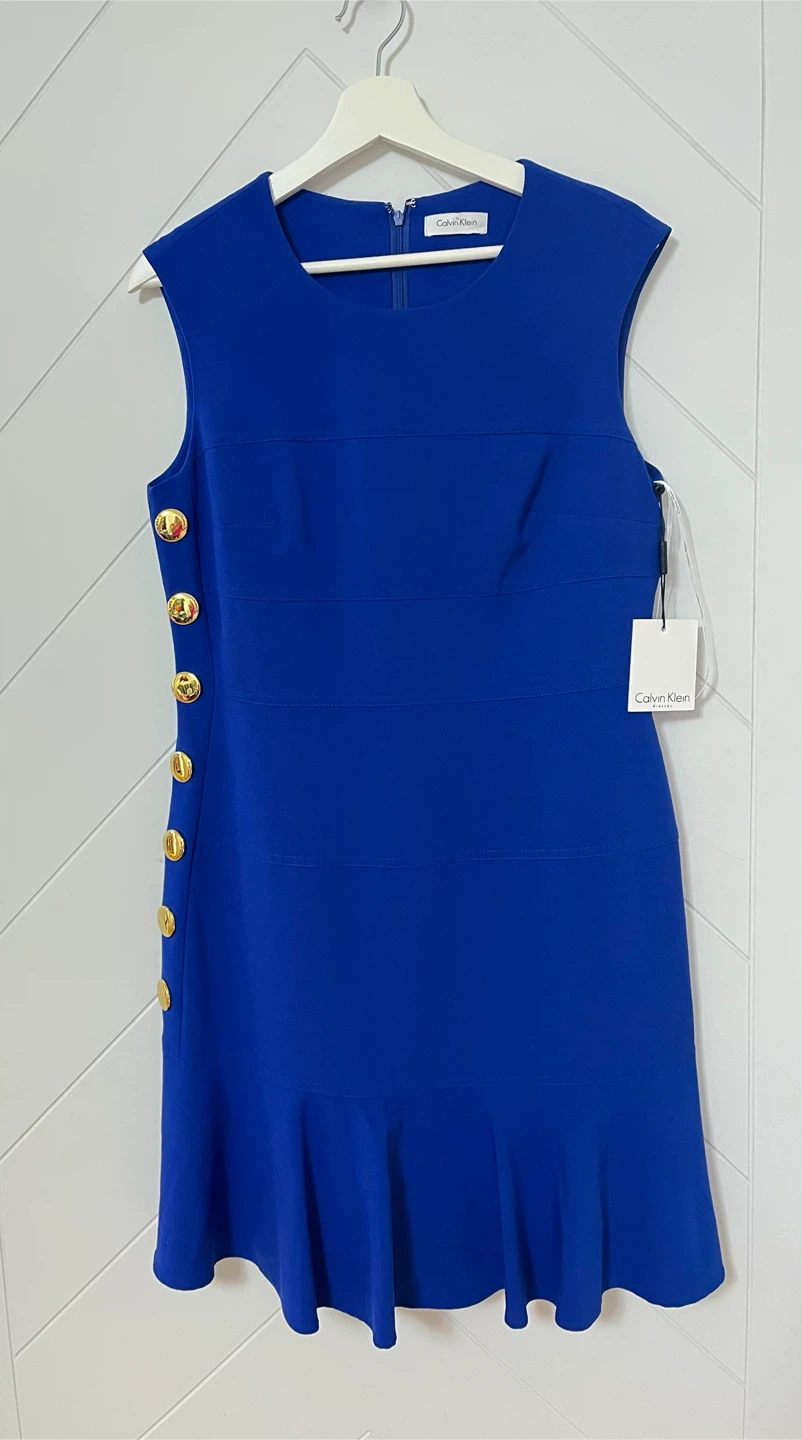 Beautiful Calvin Klein Cobalt Blue Dress - photo 2