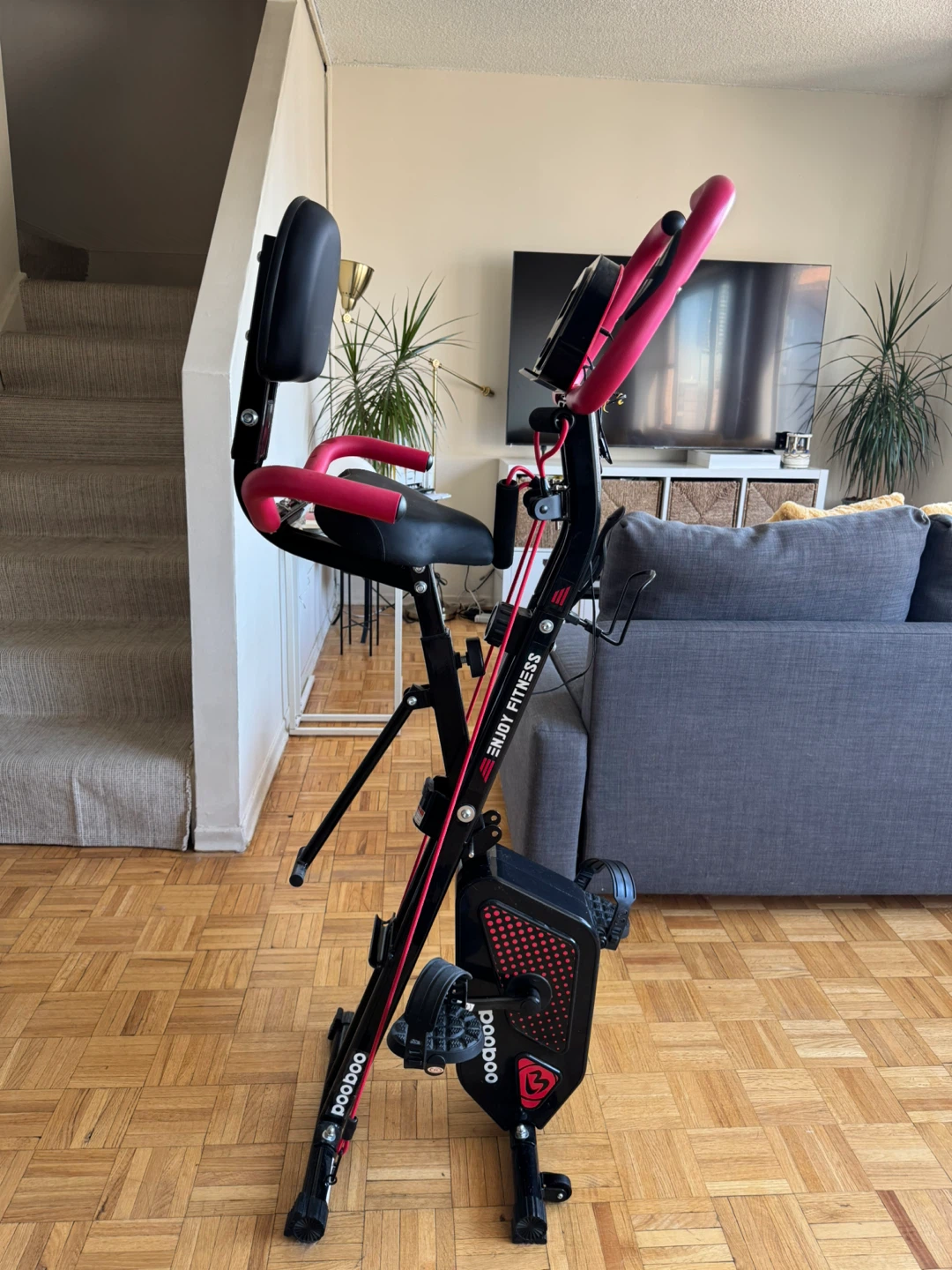 Foldable Exercise Bike with Resistance Bands - photo 2