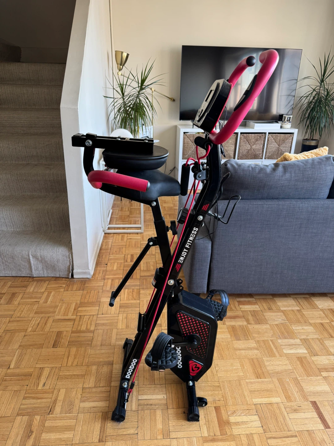 Foldable Exercise Bike with Resistance Bands - photo 3