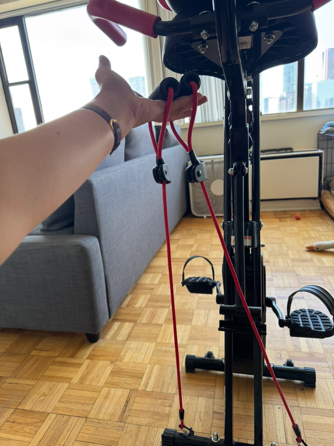 Foldable Exercise Bike with Resistance Bands - photo 4