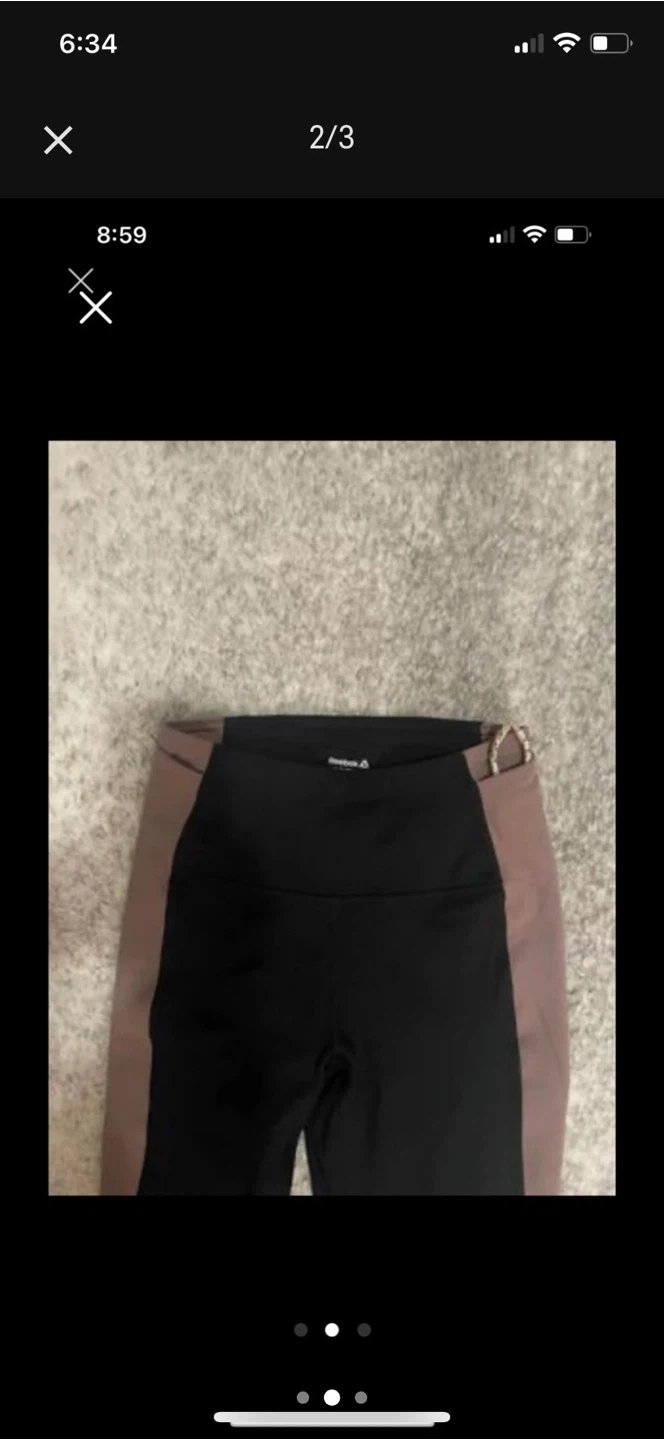 Reebok Women's Black & Tan Leggings - photo 2