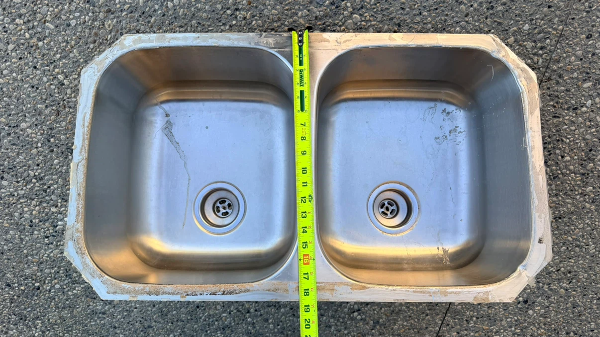 Stainless steel double sink - photo 4