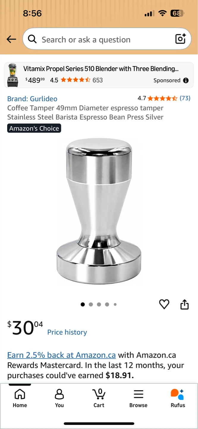 Gurlideo Coffee Tamper - 49mm Espresso Bean Press - photo 3