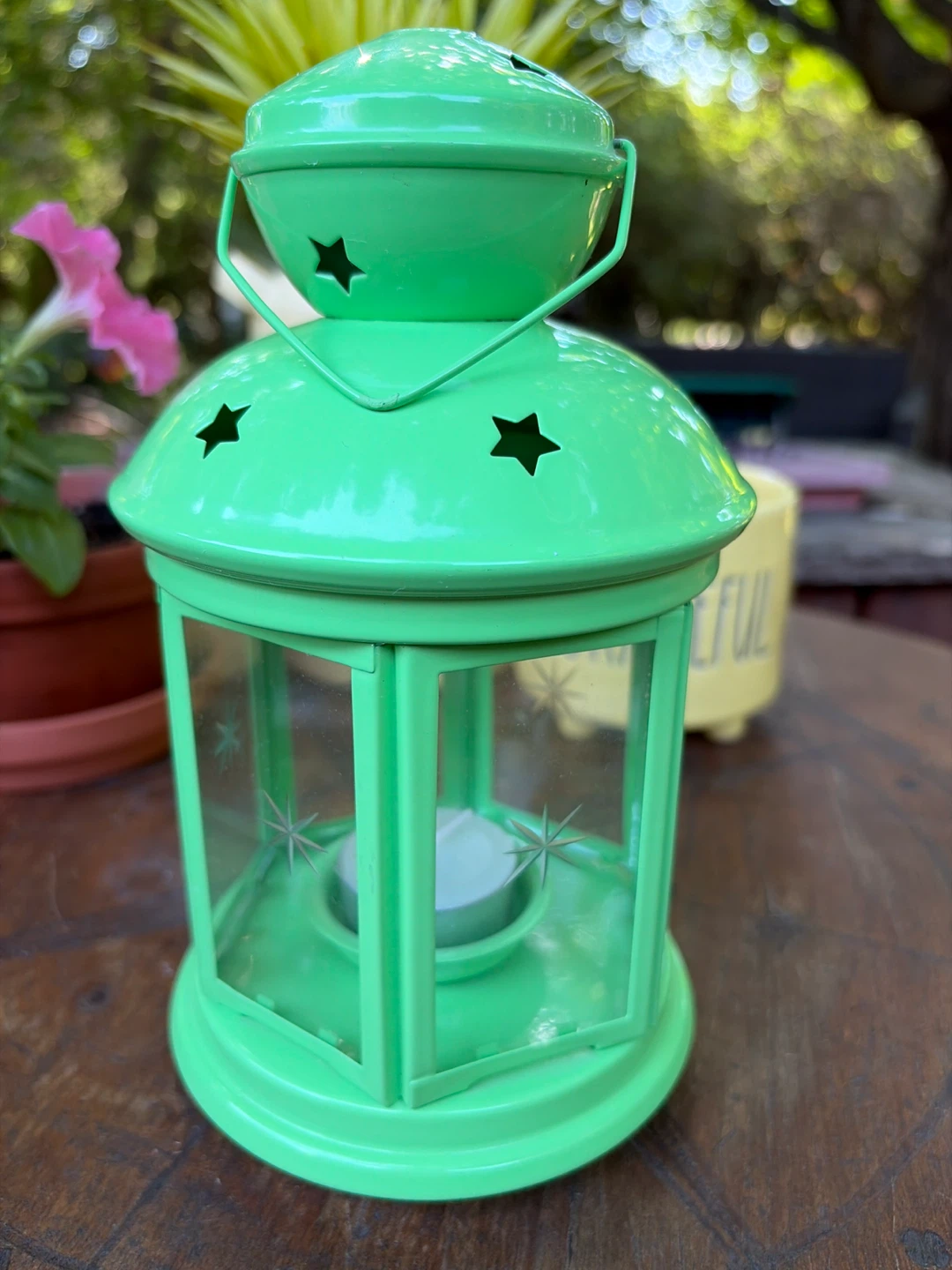 IKEA Green Star Cutout Lantern