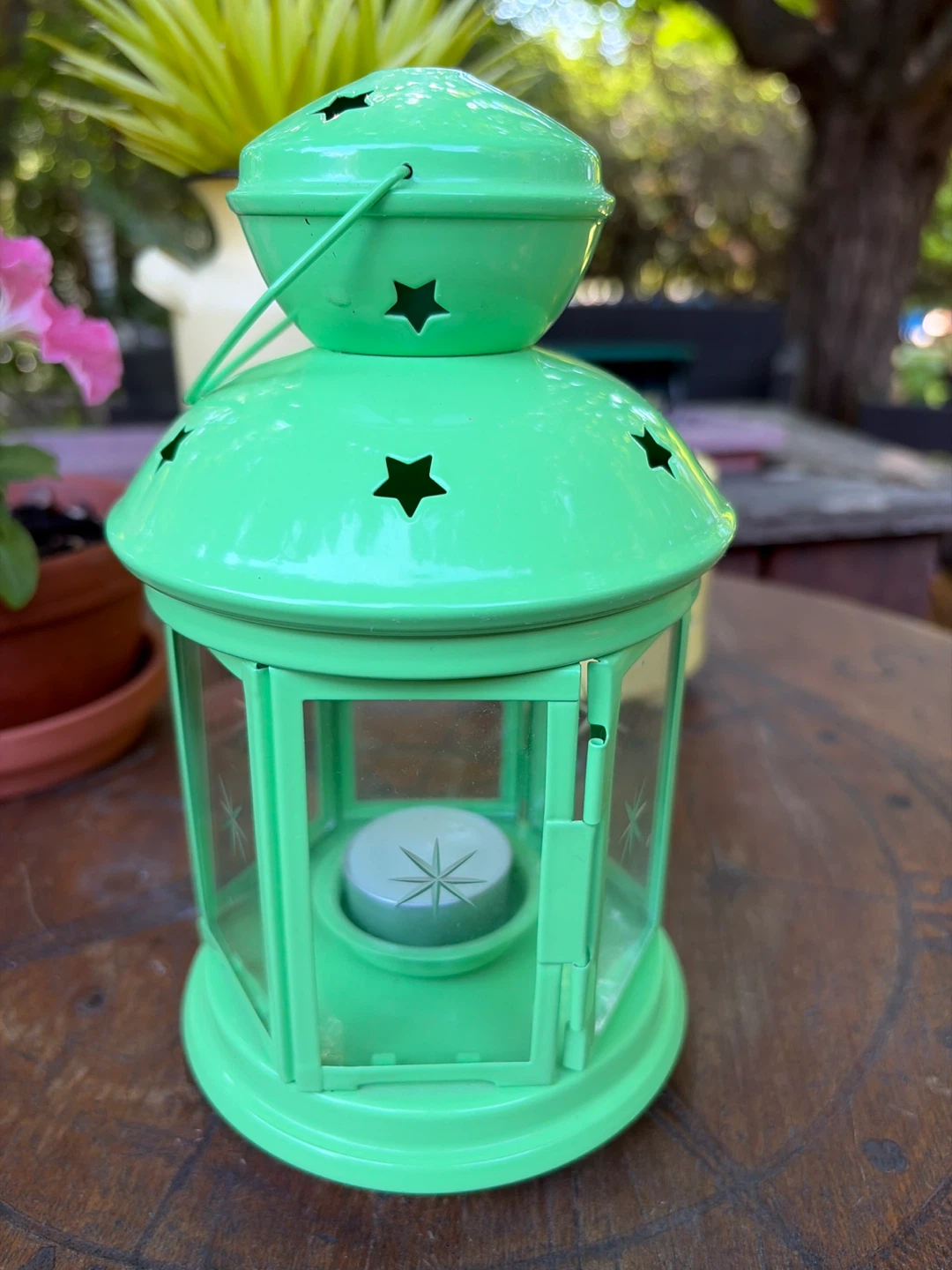 IKEA Green Star Cutout Lantern - photo 2