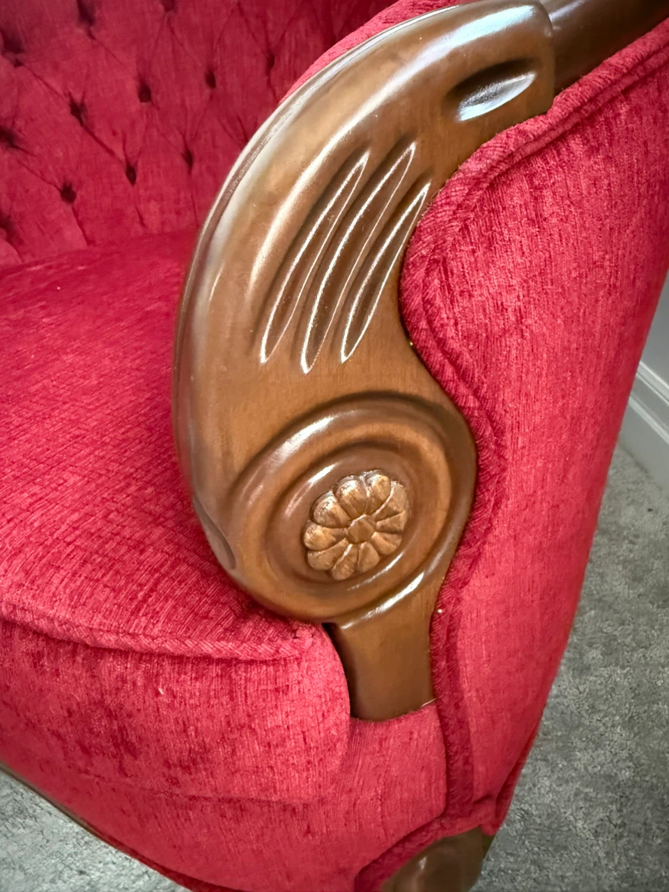 Red Accent Chair - photo 2