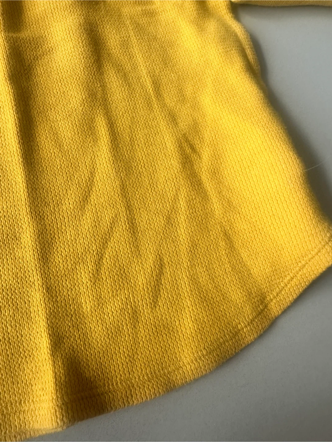 Old Navy Yellow Long Sleeve cotton waffle  Shirt Size L (10-12) - photo 2