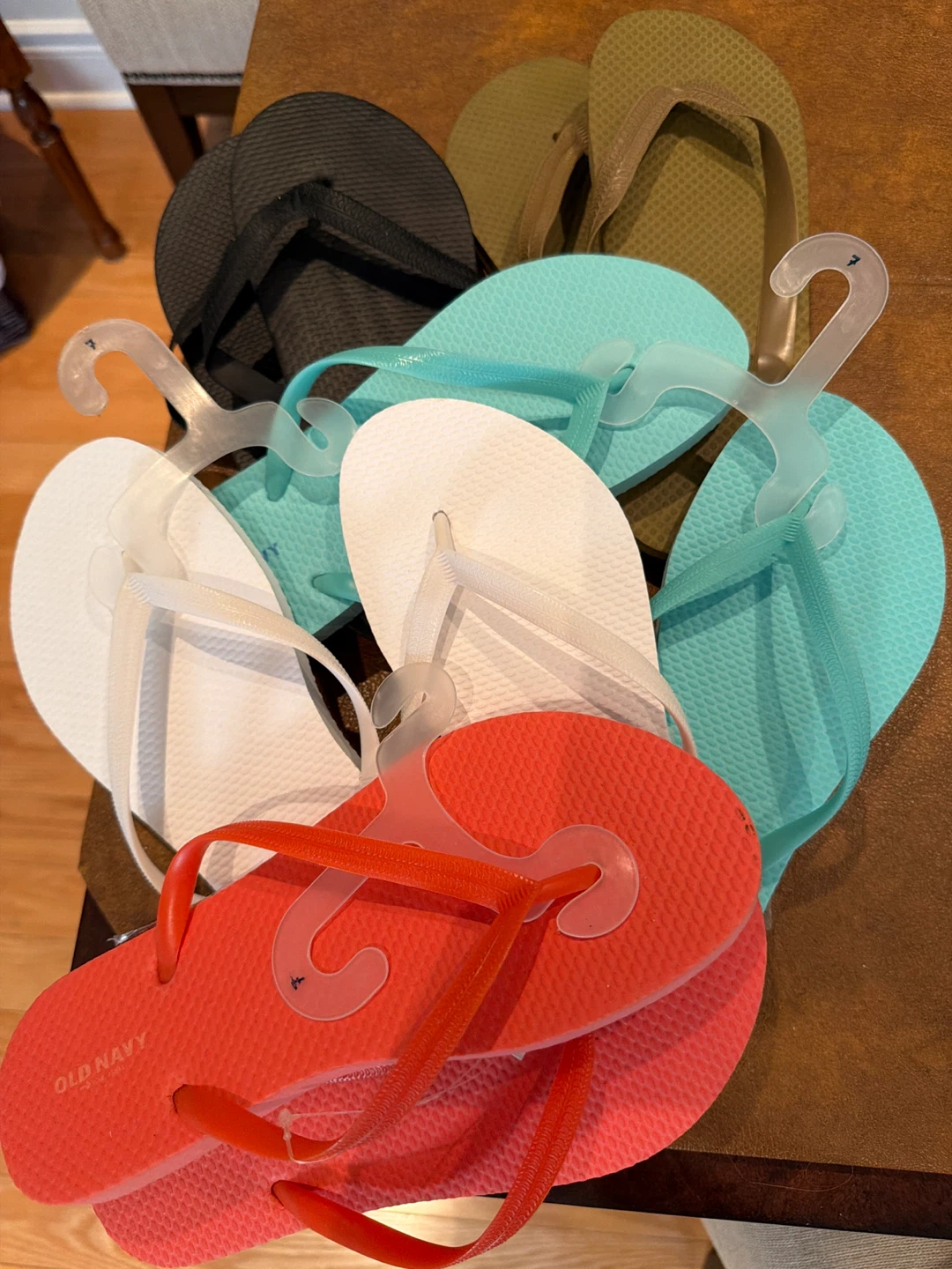 Assorted flip flops