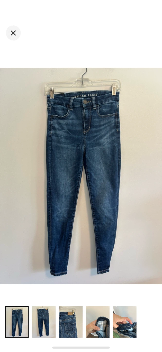 American eagle 0 short skinny jeans