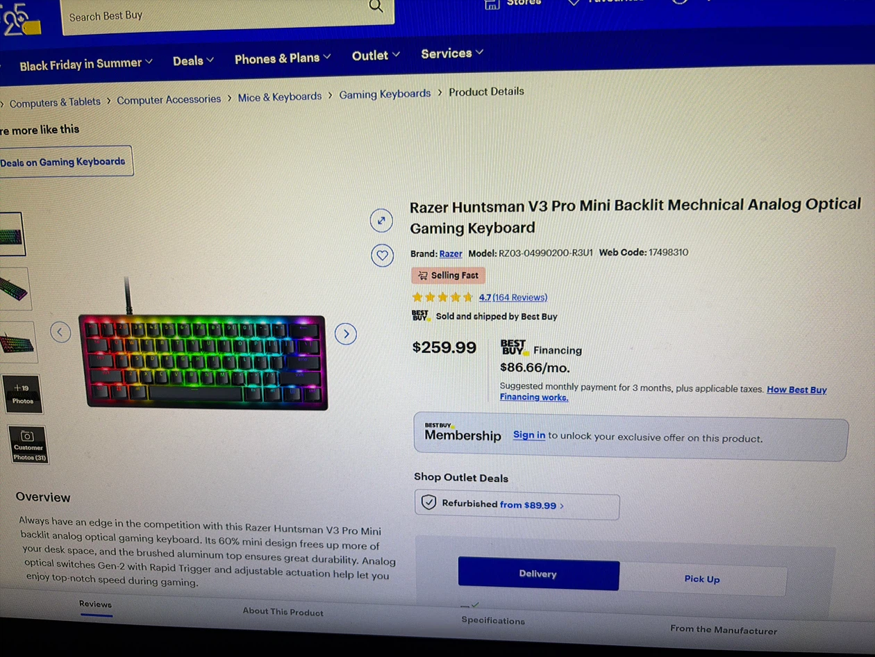 Razer Huntsman V3 60% keyboard - photo 2