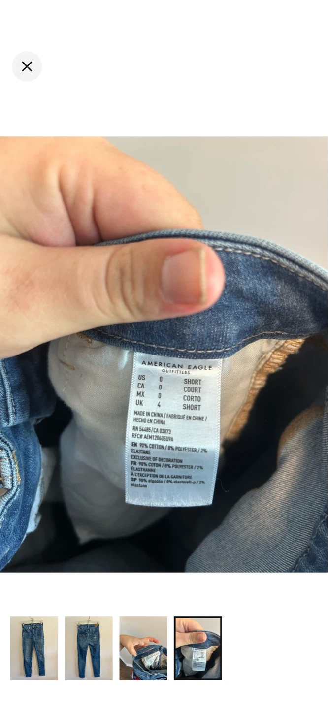 American Eagle Curvy Hi-Rise Jeggings Size 0 Short - photo 4