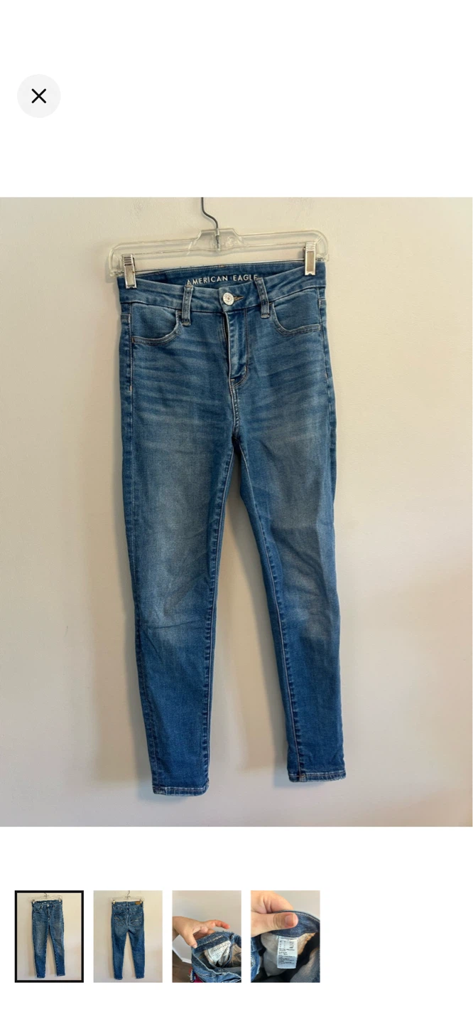 American Eagle Curvy Hi-Rise Jeggings Size 0 Short